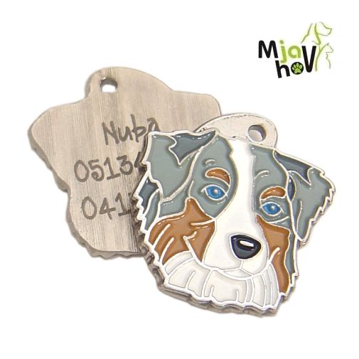 australian-shepherd-blue-merle.jpg Адресники, жетоны, медальоны для собак и кошек, жетоны для собаки, Собака ID теги MjavHov - Гравировка Собака ID теги - теги, гравировать